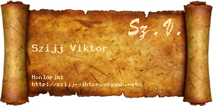 Szijj Viktor névjegykártya