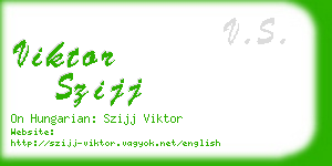 viktor szijj business card